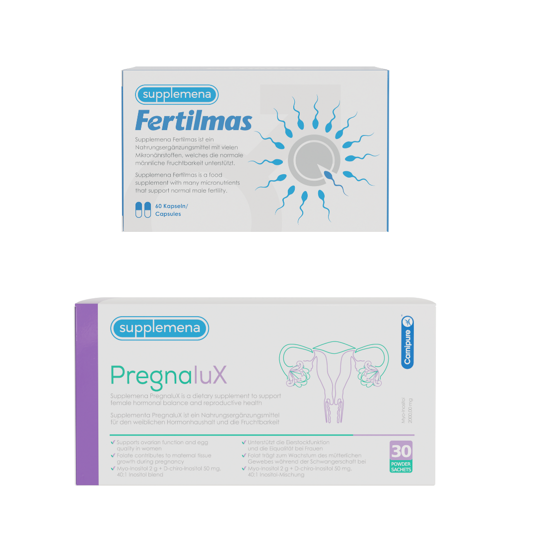 Fertilmas und PregnaluX Bundle – 1 Monat für Paare mit Kinderwunsch