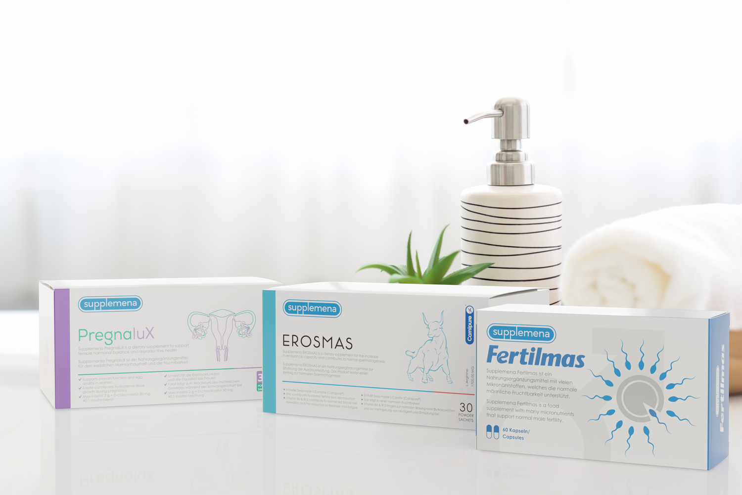 Hochwertige Fruchtbarkeits- und Vitalitätspräparate von Supplemena®